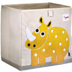 3 Sprouts Toy Storage Organizer: Toy Box Cube Organizer for Playroom, Nursery - Foldable Storage Bin - Rhino