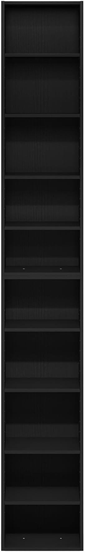 Furinno PASIR Book Shelf, 10-Tier Bookshelf, Bookcase with Open Shelf, 9.2 x 11.8 x 78.7, for Living Room, Bedroom, Home Offi