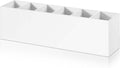 Jetec Acrylic Pen Holder 6 Compartments Makeup Brush Stationery Organizer Pencil Holder for Desk Accessories, Cosmetic Brushe