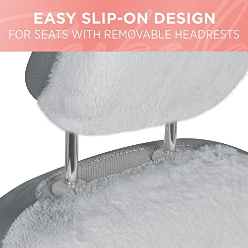Carbella 2-Pack Sheepskin Car Seat Covers, Soft Plush Comfy Faux Fur Car Seat Covers Front Seats, Cute Automotive Seat Protec