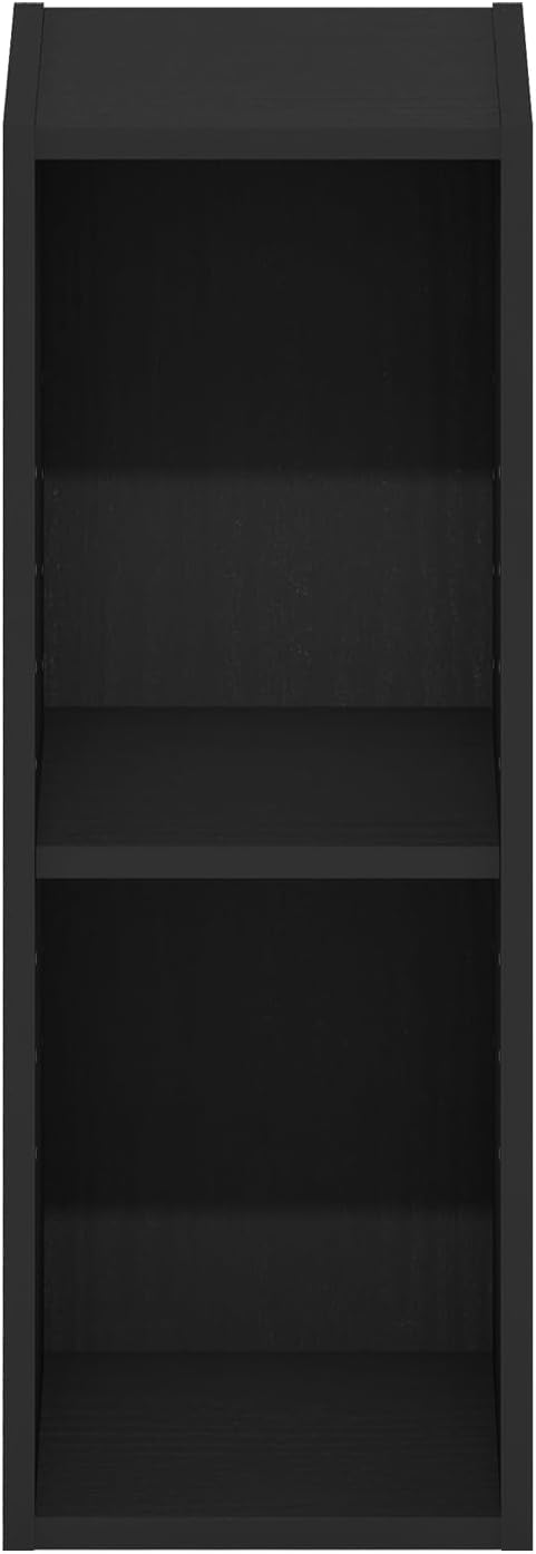Furinno Fulda Book Shelf, 2-Tier Narrow Bookshelf, Bookcase with 8-in Width Storage Shelf, 9.3 x 7.9 x 21.2, for Living Room,