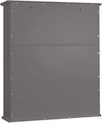 TaoHFE Grey Bathroom Cabinet,Bathroom Wall Cabinet with 2 Door Adjustable Shelves,Over The Toilet Storage Cabinet,Bathroom Ca
