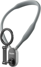 TELESIN Magnetic Neck Mount for Phones, Neck Cell Phone Holder POV/Vlog Selfie Mount Hand Free Phone Neck Holder Chest Stand Strap Video Recording for iPhone 17 16 15 14 13 12 Seires Android Phones