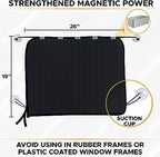 EcoNour Magnetic Car Sun Shade Side Window (2 Pack) | Rear Window Sun Shade, Blocks Harmful UV Rays | Ensures Privacy Protection | Baby Travel Accessories | Magnetic Curtain for Baby and Kids