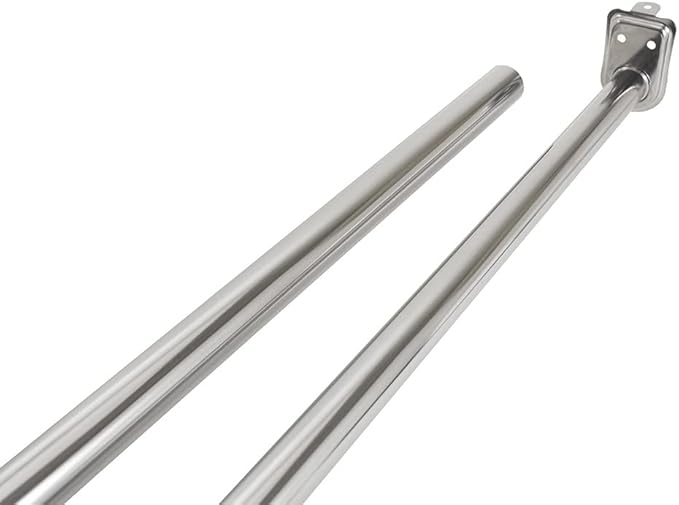 Design House 40 Inch to 72 Inch Adjustable Closet Rod for Hanging Clothes, Polished Chrome, Heavy Duty Steel Construction – D