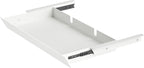 White Large Under Desk Mounted Sliding Drawer with 2 Cable Hole and 60 Degree Tilt Panel to Pull Out, 22.4'' Long & 9.2'' dee
