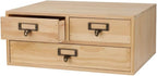 Wooden Storage Box Apothecary Drawers Vintage Wooden Box Wood Desktop Organizer Countertop Drawers Library Card Catalog Cabin