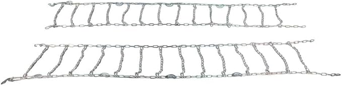 Mytee Products (Set of 2) 22.5" Twist Link Snow Tire Chain for Semi Trucks - Emergency Tire Traction Grip Chains - Snow Blowe
