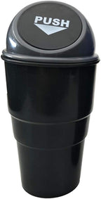 Car Trash Can with Lid, Automotive Cup Holder Mini Vehicle Garbage Can Trash Bin for Car Office Home Bedroom (Grey 2 Pack)