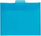JAM PAPER Plastic File Folders - Letter Size - 9 x 11 1/2 - Assorted Colors - 6/Pack