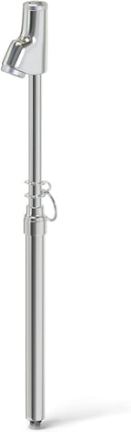 MEANLIN MEASURE Silver Double Straight Type Tire Pressure Gauge，Dual Head Air Pressure Gauge 1Pcs，Pressure Range 10-150 Psi(Suitable for Trucks, etc.