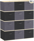 Lifewit Storage Cubes, Foldable Decorative Fabric Storage Baskets for Organizing Home Organizers with Handles for Shelves, Cl