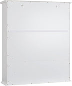 TaoHFE White Bathroom Wall Cabinet with 2 Door Adjustable Shelves,Over The Toilet Storage White Wall Mounted Medicine Cabinet