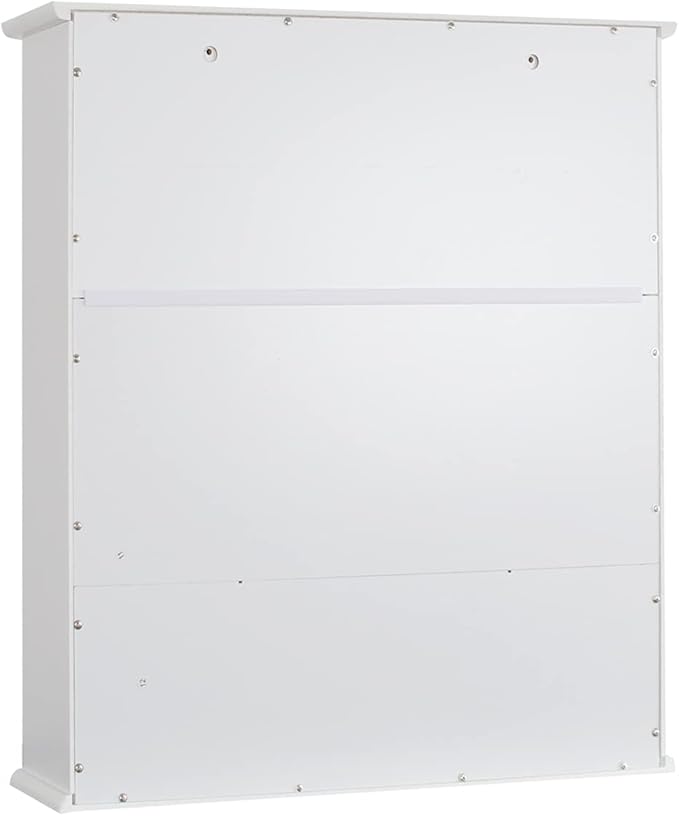 TaoHFE White Bathroom Wall Cabinet with 2 Door Adjustable Shelves,Over The Toilet Storage White Wall Mounted Medicine Cabinet