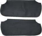 Car Sun Visor Cover Pair Fit for Chevy Camaro 1993-2002, for Pontiac Firebird 1993-2002, Microfiber Leather, Black-Gray Stitch