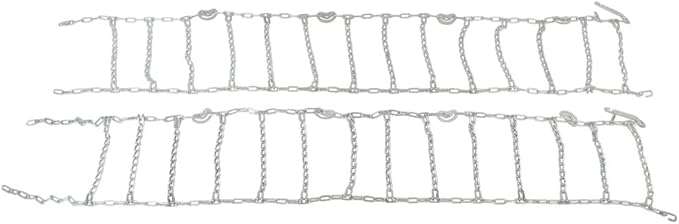 Mytee Products (Set of 2 24.5" Twist Link Snow Tire Chain for Semi Trucks - Emergency Tire Traction Grip Chains - Snow Blower