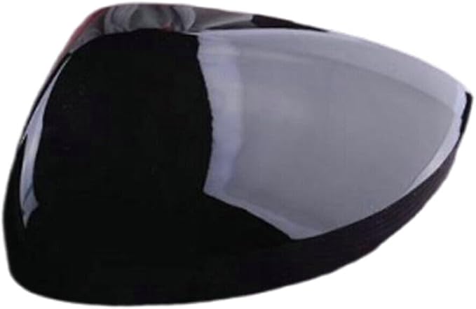 Rearview Side Wing Mirror Caps Cover for VW Tiguan MK2 2017 2018 2019 2020 Gloss Black (Left Driver Side)