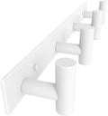 VAEHOLD Hat and Coat Wall Mount Rack - Hooks for Robes, Bags, Keys, and Towels - Bathroom Towel Hanger Organizer (White, “T“ 