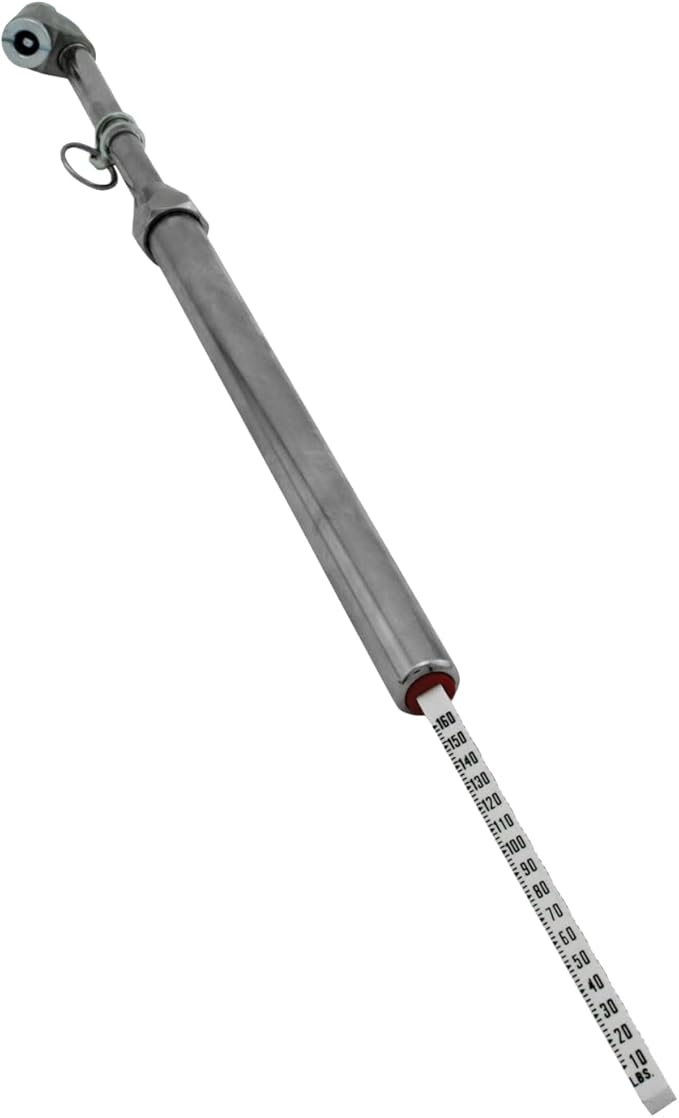 Milton S-976 Dual Head Chuck Tire Pressure Service Gauge, Plated Brass Tube, 12 3/4” 1-160 PSI
