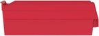 Akro-Mils 30120 Plastic Shelf Bins, Heavy Duty Storage Bins for Garage, Closet, and Drawer Organization, 12" x 4" x 4", Red, 