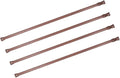 4 Pack Adjustable Spring Steel Cupboard Bars - 28-48 Inches Extendable Width Curtain Rods & Closet Rods