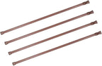 4 Pack Adjustable Spring Steel Cupboard Bars - 28-48 Inches Extendable Width Curtain Rods & Closet Rods