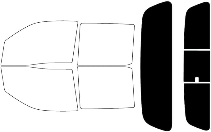 Rvinyl Window Tint Kit Compatible with Nissan Frontier 2022-2024 4 Door - Black 5% - Single Ply No Bubble Film - Do it Yourself Vehicle Rear Windshield Tint