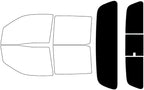 Rvinyl Window Tint Kit Compatible with Nissan Frontier 2022-2024 4 Door - Black 5% - Single Ply No Bubble Film - Do it Yourself Vehicle Rear Windshield Tint