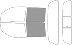 Rvinyl Window Tint Kit Compatible with Nissan Frontier 2022-2024 (4 Door Crew Cab) - Back Precut Kit - 50%