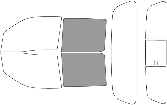 Rvinyl Window Tint Kit Compatible with Nissan Frontier 2022-2024 (4 Door Crew Cab) - Back Precut Kit - 50%