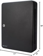 Barska 48-Position Key Cabinet Lock Box – Wall Mount with Key Lock, Adjustable Numbered Hooks & Color-Coded Key Tags for Home