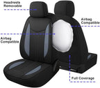 CAROMOP Neoprene Car Seat Cover 2 Front Seats, Waterproof Seat Covers for Cars, Universal Fit for Most Car Interior Covers-Se