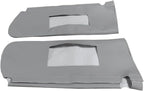 Car Sun Visor Cover Pair Fit for Chevy Tahoe Suburban Yukon 1995-1999, Microfiber Leather, Gray