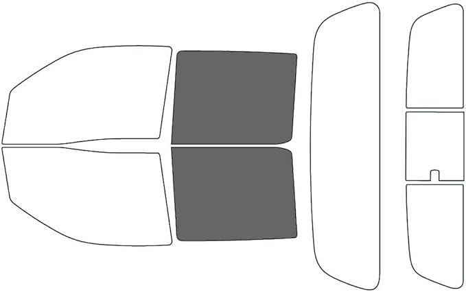 Rvinyl Window Tint Kit Compatible with Nissan Frontier 2022-2024 (4 Door Crew Cab) - Back Precut Kit - 35%