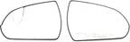 For Hyundai Elantra Mirror Glass 2017 2018 Driver and Passenger Side Pair/Set | Non-Heated | Flat Glass Type | w/Backing Plate and BSG | HY1320224, HY1321224 | 87611F3050, 87621F3050