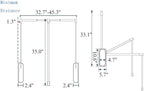 Pull Down Closet Rod 60 lbs Heavy Duty Home Clothes Storage Hanging Adjustable 33-45 inches Stainless Steel Side Mounted Clos