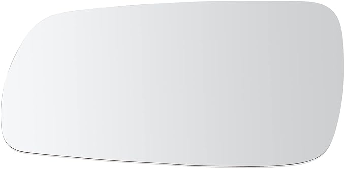 TRQ Driver Side Mirror Glass Clear Peel and Stick Compatible with 1999-2006 Volkswagen Golf 1999-2004 Jetta 1998-2004 Passat 