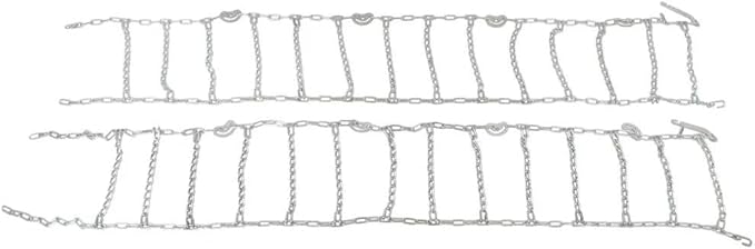 Mytee Products (Set of 2) 24.5" Twist Link Dual Snow Tire Chains for Semi Trucks - Emergency Tire Traction Grip - Snow Blower