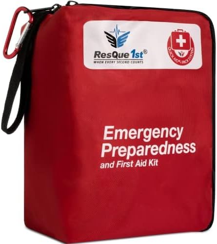 Travel-First Aid-Kit Car-Home 180 Piece Survival-Kit Outdoor-Adventure - Full Portable Emergency Essential - Hiking Camping M