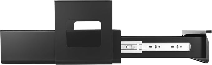 VEVOR Under Desk Lockable Slide Out Drawer, 13 inch Under Desk Pull-out Drawer for Sit Stand Workstation, Secure Under Counte