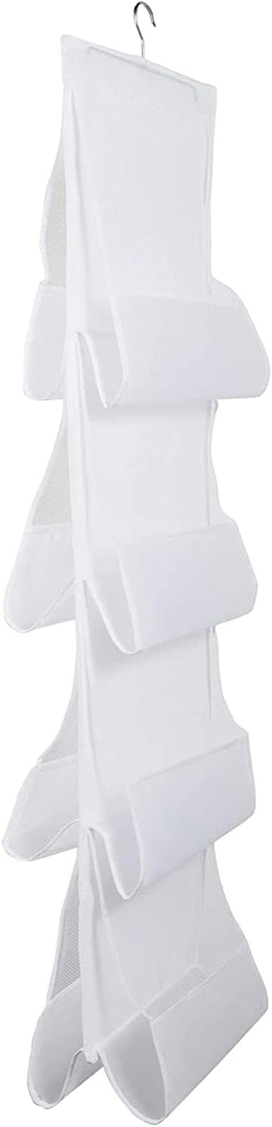 Okuna Outpost 8-Pocket Fabric Mesh Hanging Purse Organizer - 2-Pack, White, 48 x 13.8 in - Hanging Closet Organizer & Purse R