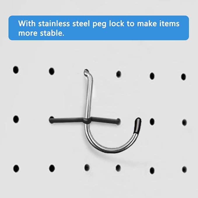 258PCS Pegboard Hooks, Pegboard Accessories Organizer Kit, Pegboard Set for Tools,1/8 and 1/4 inch Pegboard Hooks Assortment,
