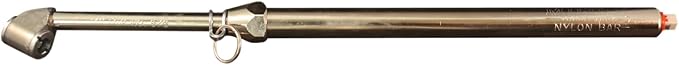 Milton S-976 Dual Head Chuck Tire Pressure Service Gauge, Plated Brass Tube, 12 3/4” 1-160 PSI