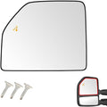 Senzeal Driver Side Heated Mirror Glass with Blind Spot Detection BLIS for Ford F150 2015-2020 Ford F250 F350 F450 F550 2017-2022 Upper Tow Mirror (Left Side)