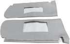 Sun Visor Replacement Cover Skin, Pair Gray Leather Sun Visor Covers Compatible with Chevy Tahoe Suburban/with GMC Yukon 1995-1999