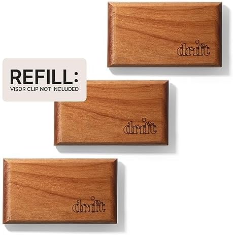 Drift Car Air Freshener - The Original Wood Air Freshener - Car Odor Eliminator - Long Lasting Scent - Metal Clip - Essential