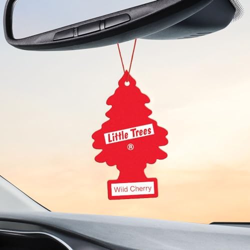 LITTLE TREES Car Air Freshener | Hanging Tree Provides Long Lasting Scent for Auto and Home | 24 Air Fresheners |Wild Cherry