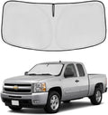 Windshield Sun Shade for Chevy Silverado 1500 2007-2013 Sunshade Front Window Shade Custom Fit Silverado 1500 Accessories Sun Visor Foldable Shade Blocks UV Rays Accessories