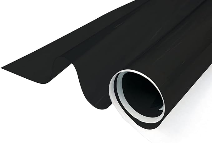 G Greenfilm Static Cling 5% Dark Window Tint for Residential and Automotive - DIY Non-Adhesive, UV Protection, Sun Blocking, Heat Control, Removable, Renter-Friendly Window Cling Film (24" x 82")