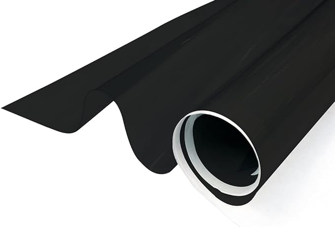 G Greenfilm Static Cling 5% Dark Window Tint for Residential and Automotive - DIY Non-Adhesive, UV Protection, Sun Blocking, Heat Control, Removable, Renter-Friendly Window Cling Film (24" x 120")